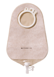 Coloplast 14228 Assura 2-Piece Transparent Urostomy Pouch, Maxi (10-1/2" / 488ml), Flange Size 2" (50mm) Red - Owl Medical Supplies