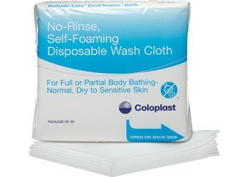 Coloplast 7056 Bedside-Care Easicleanse Self Foaming Disposable Washcloth, Latex Free - Owl Medical Supplies