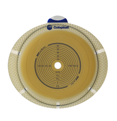 Coloplast 10103 Sensura Flex Standard Wear Baseplate Flange Size 2-3/4" (70mm) Cut-To-Fit Up To 2-3/4" (68mm) Yellow - Owl Medical Supplies