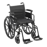 Drive Medical cx416adda-sf Cruiser X4 Lightweight Dual Axle Wheelchair with Adjustable Detachable Arms, Desk Arms, Swing Away Footrests, 16" Seat - Owl Medical Supplies