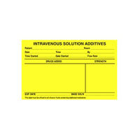 Intravenous Solution Additives Label