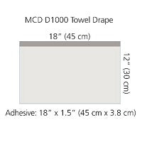Cardinal Health D1000RL Cardinal Health Non-Sterile Surgical Drape Towel, 12 x 18IN