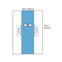 Cardinal Health Sterile Angiography Surgical Drape, 80 x 135IN