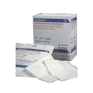 Derma Sciences 84148 Dusoft Non-Woven Sponges Sterile 4" x 8", 4-Ply (2/Pack) - Owl Medical Supplies