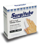 Derma Sciences GL105W Surgitube Tubular Gauze, 5 Yard Rolls, Small Fingers, Toes (White) 5/8" - Owl Medical Supplies