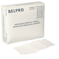 Belpro Medical DJ-05-509 Hospital Towel, White, W5.5" X L9"