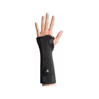 Exos Short Arm Fracture Brace, Left, Open Thumb, Black