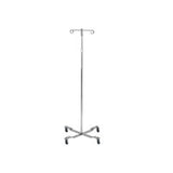 IV Pole, Economy, with Removable Top, Two Hook, H40-82" Silver Vein