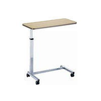 Overbed Table, Non-Tilt, Fusion Maple, Chrome Frame