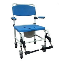 Drive Medical DRVNRS185008 Bariatric Aluminum Rehab Shower Commode Chair