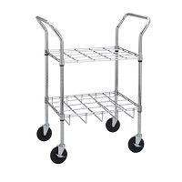 Chrome Oxygen Cylinder Cart