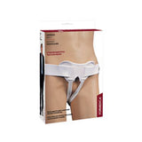 Hernia Belt, 45% Polyester/40% Cotton/15% Rubber, White