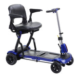 Drive Medical flex ZooMe Flex Ultra Compact Folding Travel 4 Wheel Scooter, Blue - Owl Medical Supplies