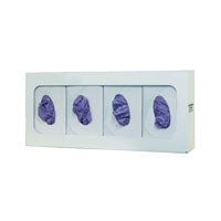Glove Box Dispenser, Quad, White Powder-Coated Steel