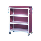 Healthline Medical Products GC323G Linen Cart, Three 32" x 20" Shelves