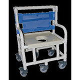 Healthline Medical Products GC500B Shower Commode Chair, PVC, Bariatric Drop Arm