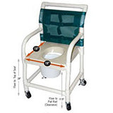 Healthline Medical Products GC620G Shower Commode Chair, PVC, Fixed Arms