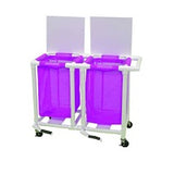 Healthline Medical Products GC902PB-SDL Laundry Hamper, Double Bin, with foot pedal