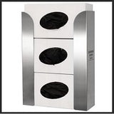 BOWMAN Dispensers GL018-0300 Glove Box Dispenser Triple, Stainless Steel
