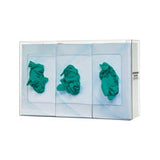 Glove Box Dispenser, Triple, Clear, Vertical