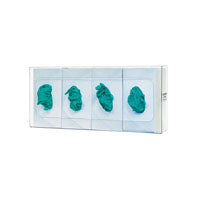 Glove Box Dispenser, Quad, Clear, Horizontal