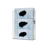 Glove Box Dispenser, Triple, Clear