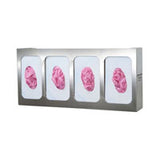 BOWMAN Dispensers GS-124 Glove Box Dispenser, Quad, Stainless Steel