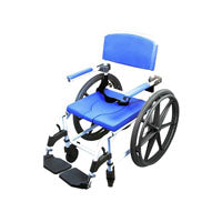 EZee Life Shower Commode Chair, Aluminium, Model 185, Rear Wheel