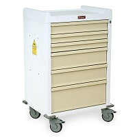 Key Locking MR-Conditional 6 Drawer Cart, Red