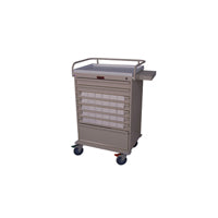 Harloff HMVLT30BIN3SND Med Bin Cart, Value Line, Key Locking