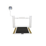 Antimicrobial Wall-Mounted Fold-Up Wheelchair Scale, Pounds & Kilograms