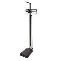 Mechanical Beam Scale with Height Rod, Wheels and Counterweights Included