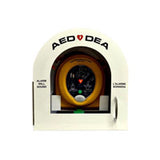 Rescue 7 HSPS14SMB Wall Mount Cabinet, Bilingual, Square, with Alarm, for HeartSine Samaritan AED