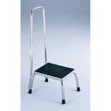 Chrome Foot Stool with Hand Rail