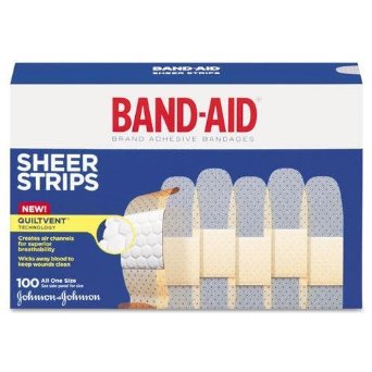 Johnson & Johnson 4634 3/4" x 3" Band-Aid Comfort-Flex Sheer Strip Adhesive Bandage - Owl Medical Supplies