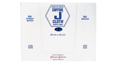 Johnson & Johnson H1624 J-Cloth Hospital Towels Large / Blue (30cm x 60cm) - Owl Medical Supplies