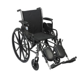 Drive Medical k316dda-elr Cruiser III Light Weight Wheelchair with Flip Back Removable Arms, Desk Arms, Elevating Leg Rests, 16" Seat - Owl Medical Supplies