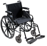 Drive Medical k316dda-sf Cruiser III Light Weight Wheelchair with Flip Back Removable Arms, Desk Arms, Swing away Footrests, 16" Seat - Owl Medical Supplies