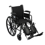 Drive Medical k320adda-elr Cruiser III Light Weight Wheelchair with Flip Back Removable Arms, Adjustable Height Desk Arms, Elevating Leg Rests, 20" - Owl Medical Supplies