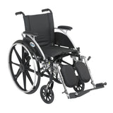 Drive Medical l412dda-elr Viper Wheelchair with Flip Back Removable Arms, Desk Arms, Elevating Leg Rests, 12" Seat - Owl Medical Supplies