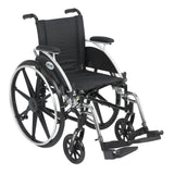 Drive Medical l412dda-sf Viper Wheelchair with Flip Back Removable Arms, Desk Arms, Swing away Footrests, 12" Seat - Owl Medical Supplies