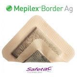 Molnlycke 395200 Mepilex Border Ag Dressing, 7.5cm x 7.5cm - Owl Medical Supplies