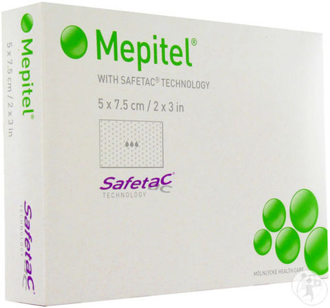 Molnlycke 290510 Mepitel Adherent Dressing, Size 5cm x 7.5cm - Owl Medical Supplies