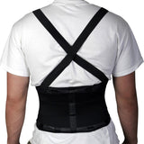 Medline NON11351M Standard Back Support With Suspenders, Black, Medium 30" - 34" - Owl Medical Supplies