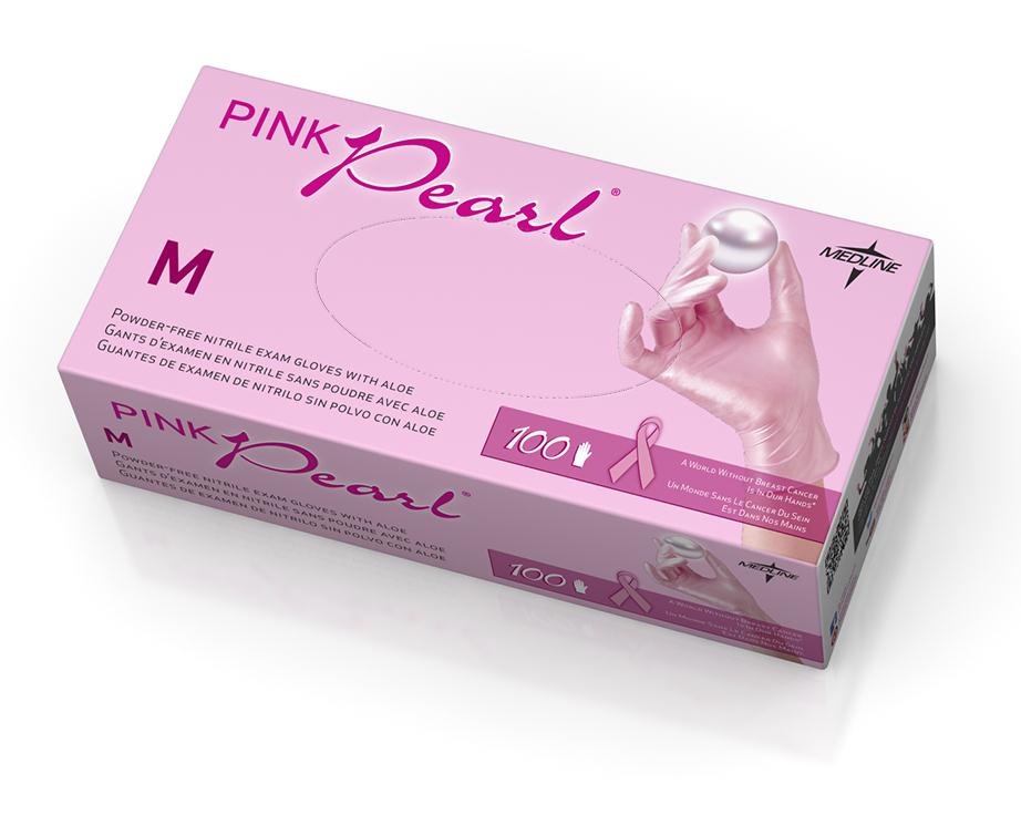 Medline PINK5084 Generation Pink Pearl Powder-Free Chemo Nitrile Exam ...