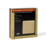 Medline MSC1244 Optifoam-Non-Adhesive Foam Dressing. 4" x 4", Latex Free - Owl Medical Supplies