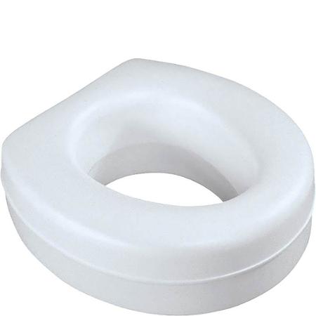 Medline 80318RW Contoured Plastic Raised Toilet Seat: Constructed Of Heavy-Duty White Polyethylene, It Raises Seat Level By 4 .5". Seat Width Is 15"; 300-Lb. Weight Capacity. - Owl Medical Su