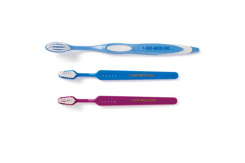 Medline MDS096082 Supersoft Gentle Toothbrush, Silk, Individually Wrapped - Owl Medical Supplies