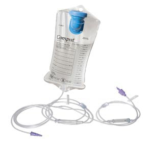 Nestle 12250536 Compat Dualflo Pump Administration Set Spike Right Plus Connector With 1000ml Water Vinyl Bag - Owl Medical Supplies