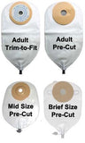 Nu-Hope 7959-FVDC Nu-Flex 1-Piece Adult Clear Urinary 11" Pouch 1-1/8" Opening With Flutter Valve And Deep Convexity (This Product Is Final Sale And Is Not Returnable) - Owl Medical Supplies